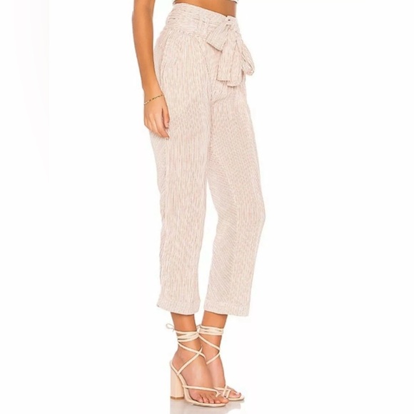 Free People Rumors Yarn Dye Harem Pant Size 0 Tan - Picture 2 of 11